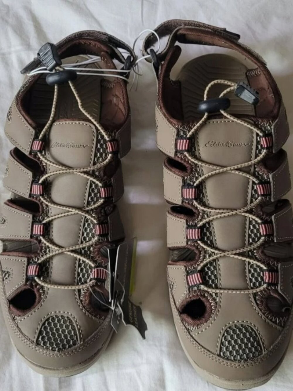 Eddie Bauer Women Hiking Walking Sandals Leather Blakely Shitake 8M NWT